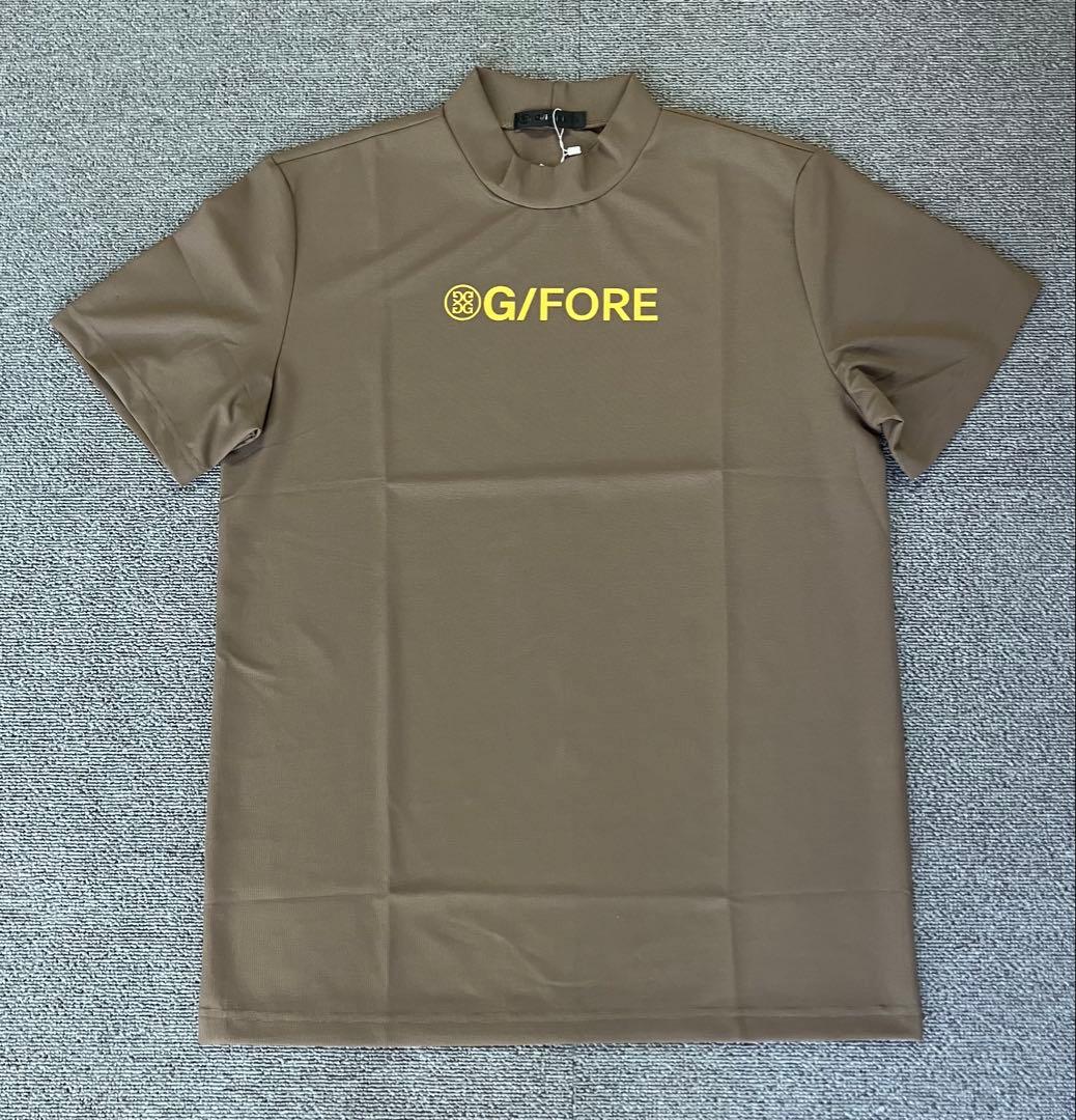 G/FORE ジーフォア Lサイズ モックネックT-シャツ カーキ