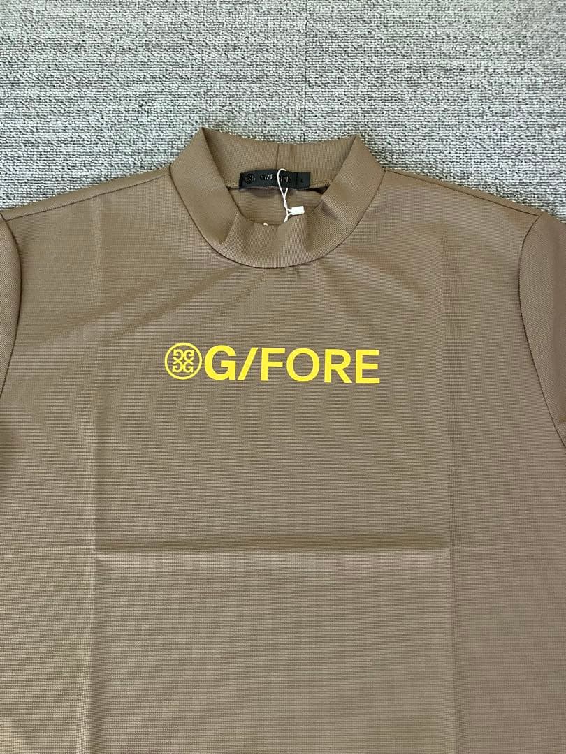 G/FORE ジーフォア Lサイズ モックネックT-シャツ カーキ