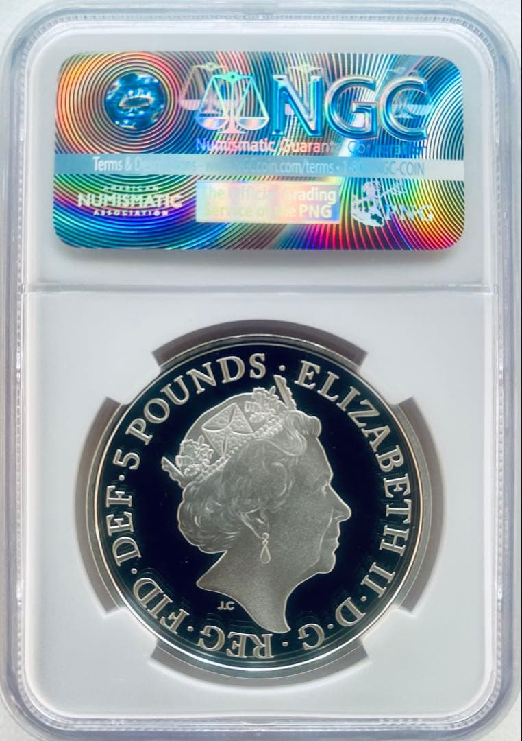 2017年イギリス エリザベス2世サファイアジュビリー銀貨 NGC PF70UC