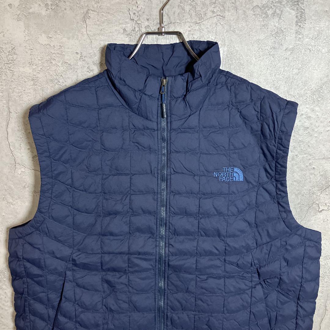 ザノースフェイス　ダウンベスト　ベスト　THERMOBALL 紺色　メンズL