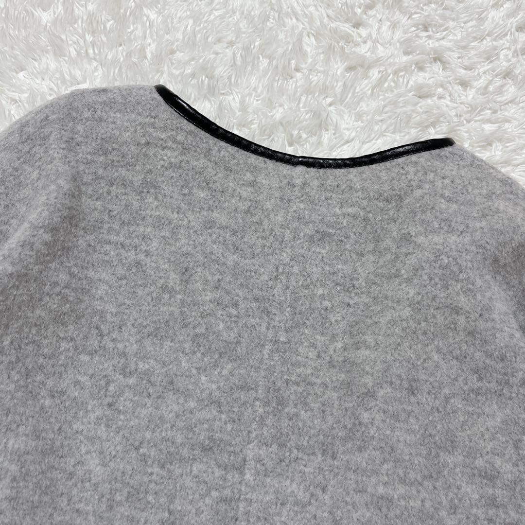 タグ付き新品✨anysis パイピングポンチョコート　ウール　グレー　M