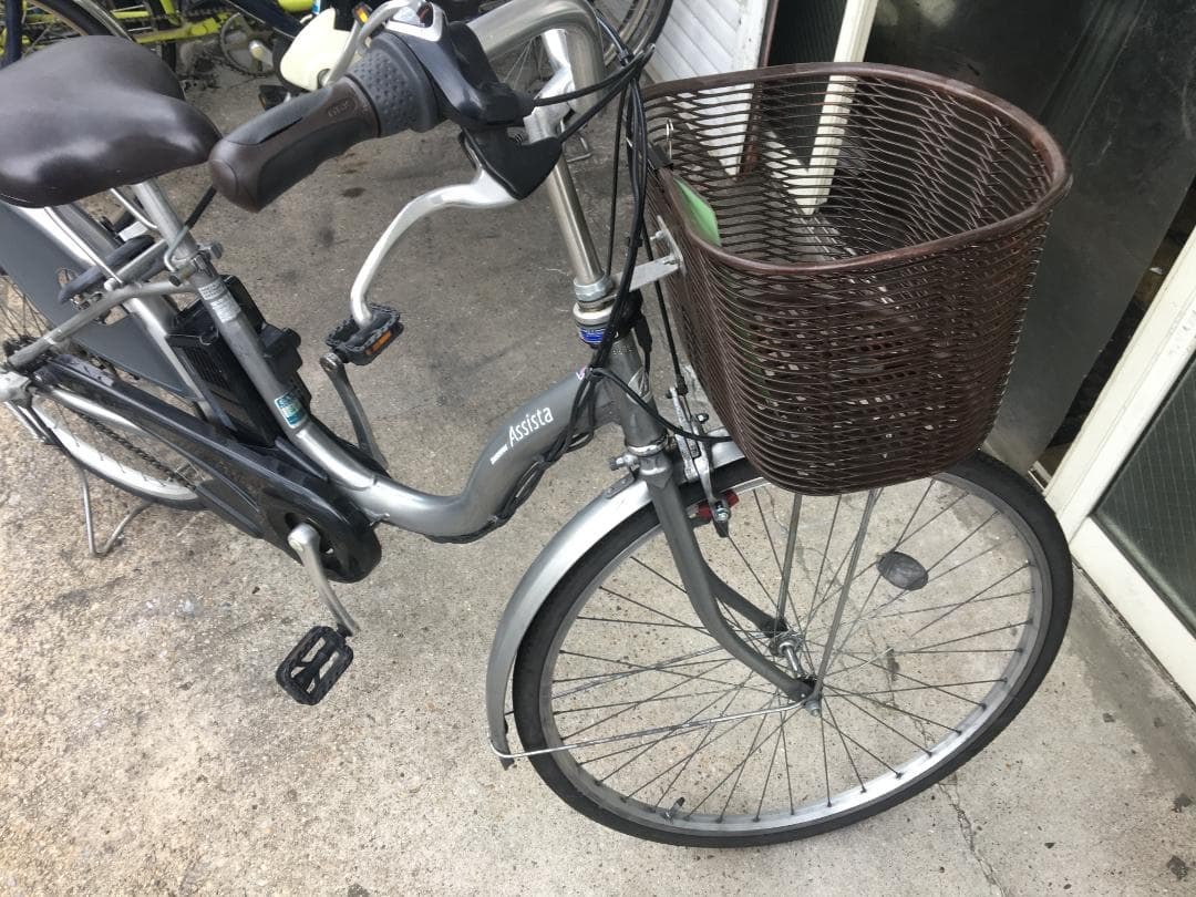 地域限定送料無料　アシスタ　6,6AH　子供乗せ　シルバー　神戸市　電動自転車