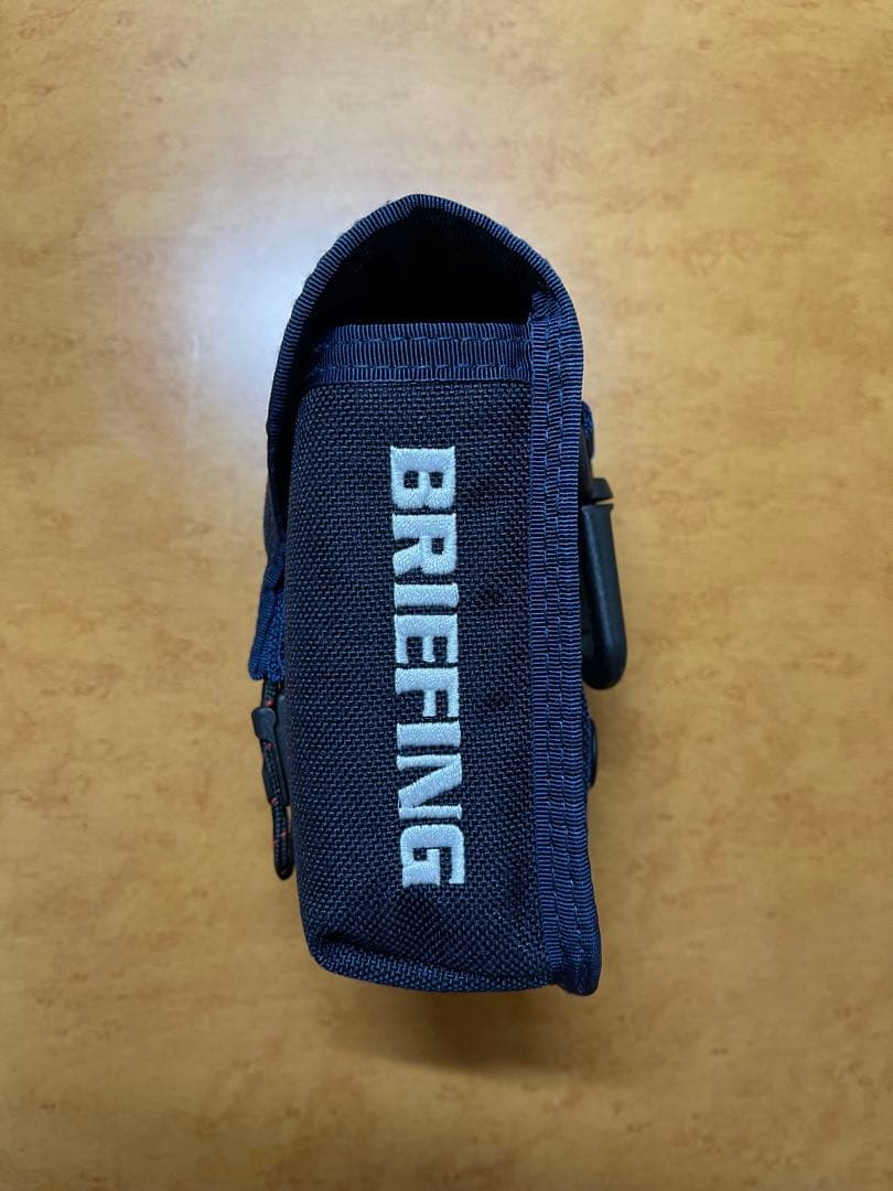BRIEFING ネイビー ポーチ カラビナ付き
