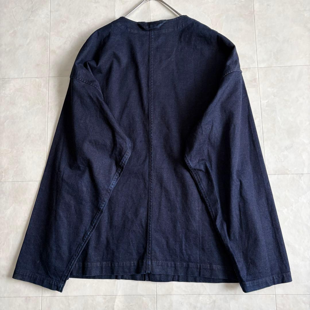 無印良品 MUJI LABO ライトオンスデニムシャツジャケット 濃紺 L-XL