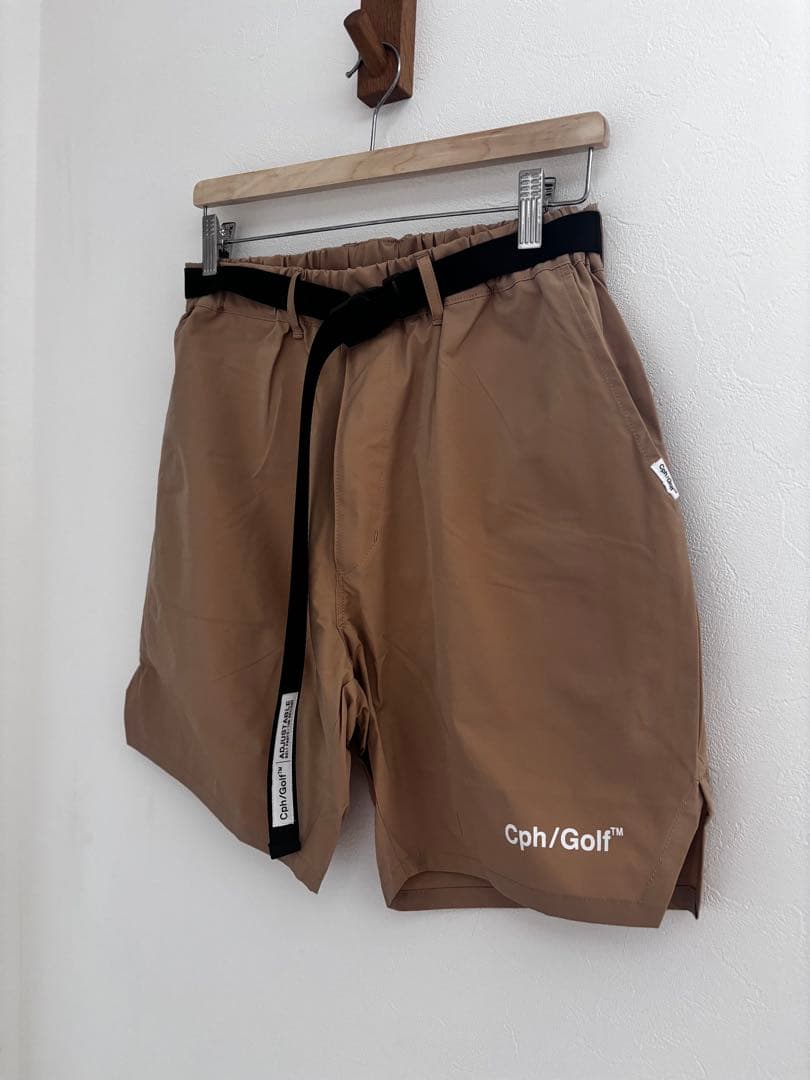 Cph/Golf ベージュショートパンツ ウエストベルト付き