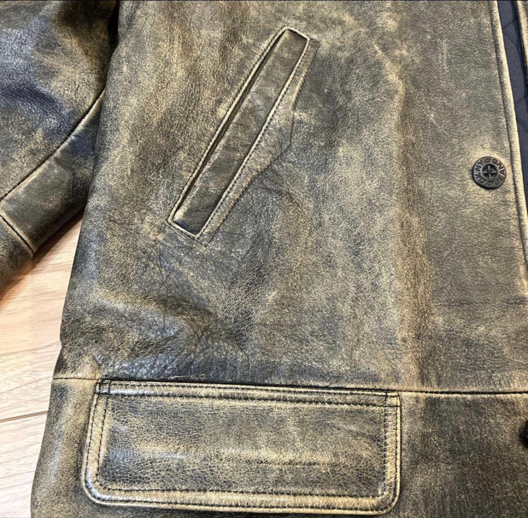 DKNY レザーコート