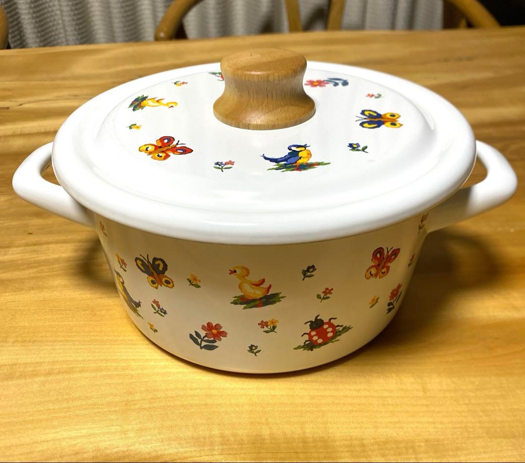 【美品】 フェイラー ハイジ ホーローキャセロール 両手鍋 18cm