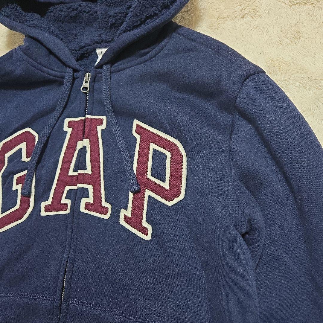 美品 00s ギャップ OLD GAP ジップアップ パーカー 裏ボア y2k