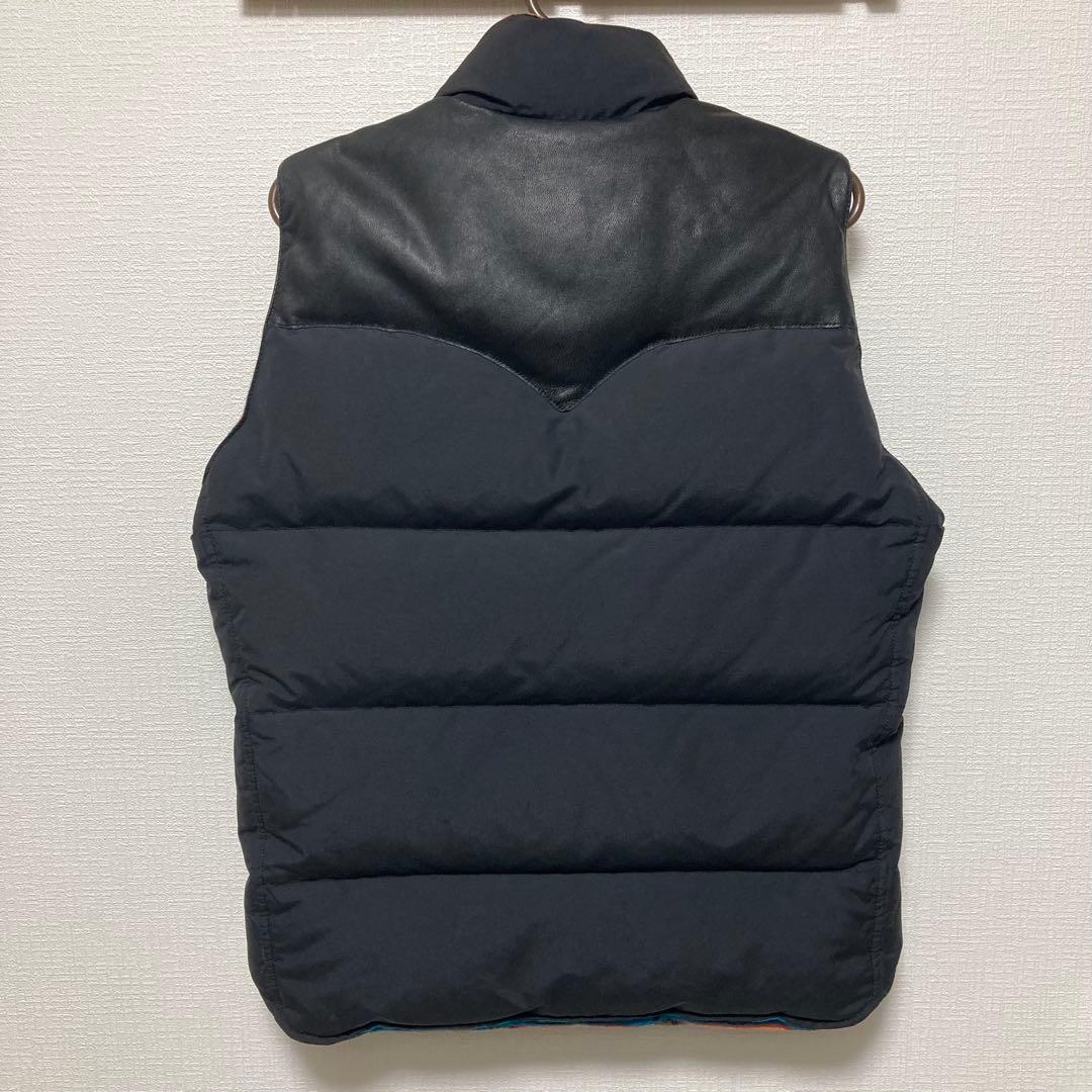 Beams ダウンベスト レザー