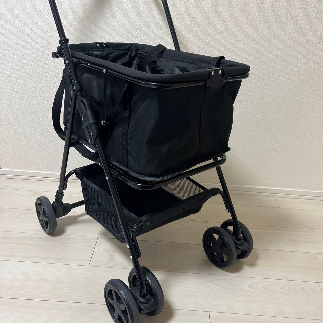 ショッピングカート　折りたたみ　折りたたみ式　ブラック　美品