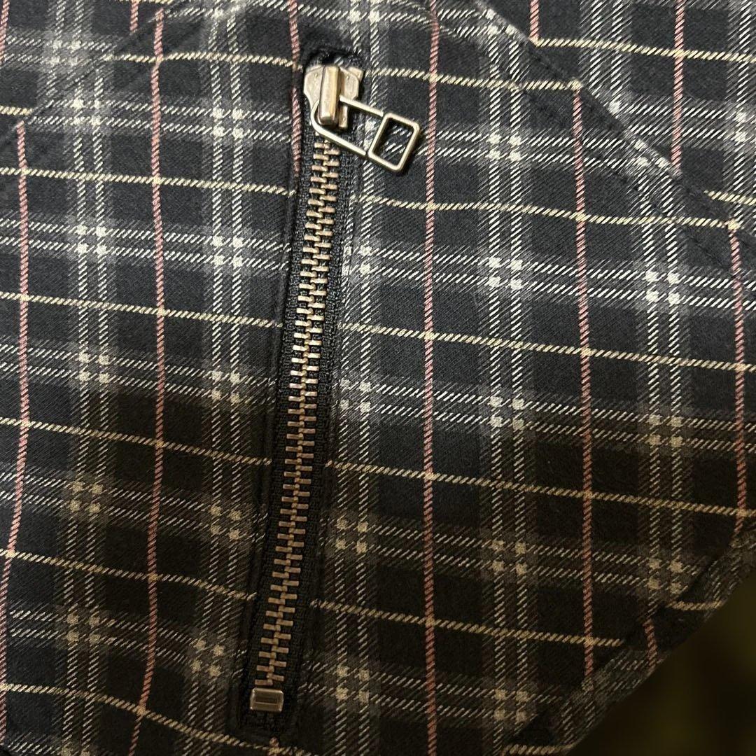 BURBERRY チェック柄 ブルーレーベルジップアップパーカー　Ｍ