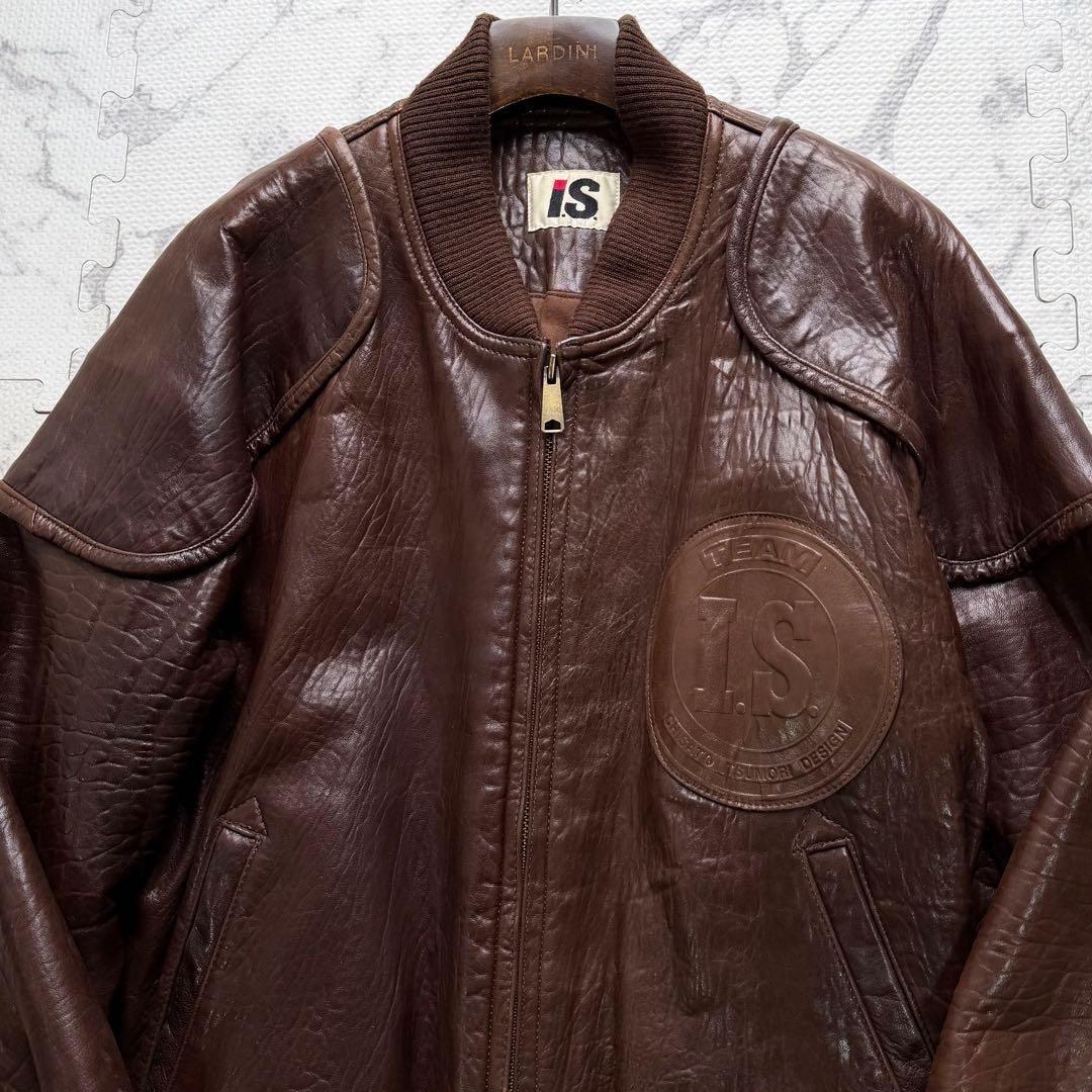 ジャケット・アウター 80s ISSEY MIYAKE I.S. leather jacket