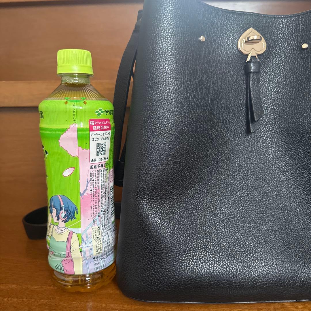 kate spade ブラックレザー ハンドバッグ