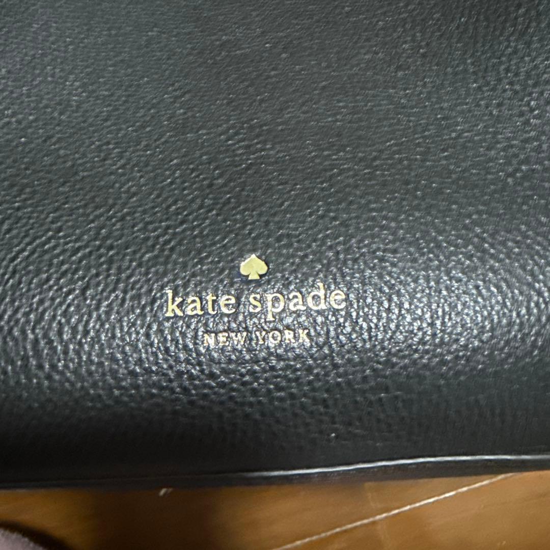 kate spade ブラックレザー ハンドバッグ