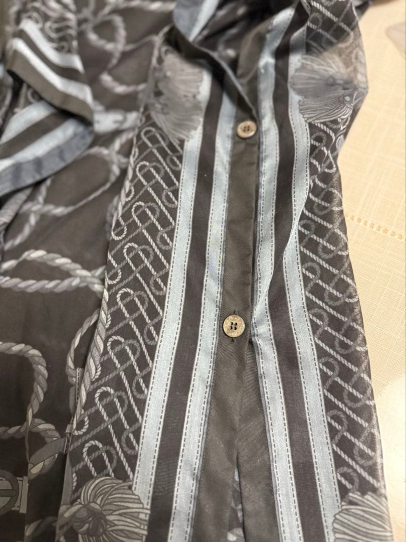 HERMESエルメス　ロープ柄ポンチョ