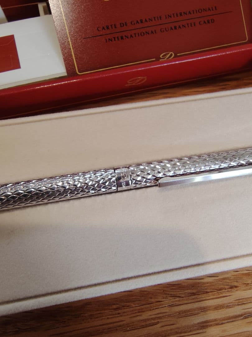 S.T. Dupont デュポン ボールペン シルバー 0045140 箱付き