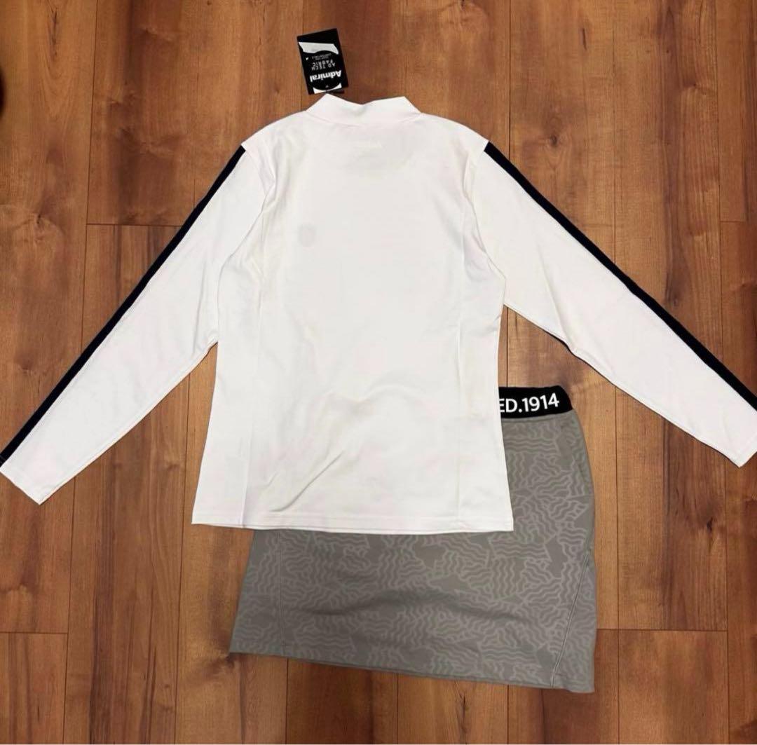 モックネック　長袖　スエード調　スカート　サイズM セットアップ　秋冬　起毛