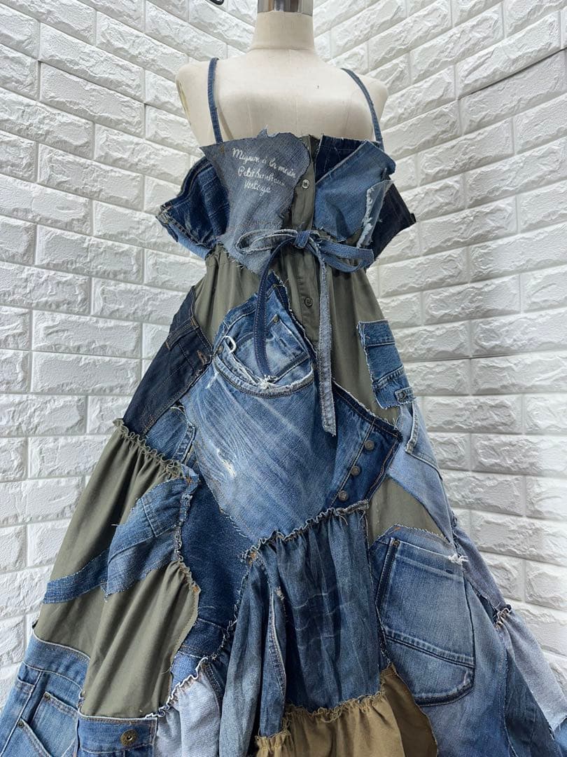 リメイクデニム　サロペットワンピース