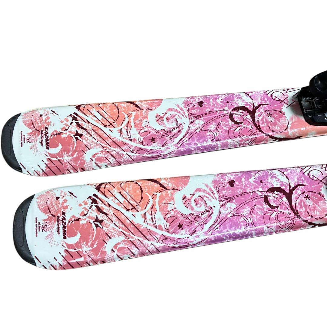 美品✨ KAZAMA レディース スキー板 152cm ビンディング付