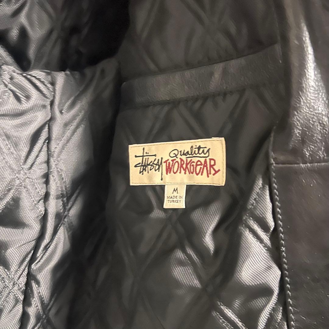 Stussy Garage Jacket Leather ジャケット レザー M