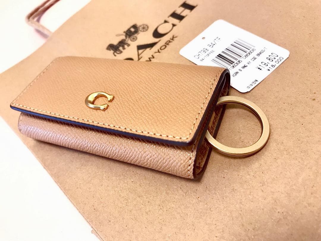 ハナハナ 新品 coach 6リング キー ケース トフィー
