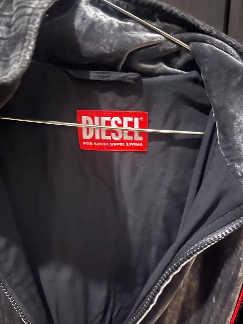 DIESEL トラックジャケットブラック/シルバー サイズ46