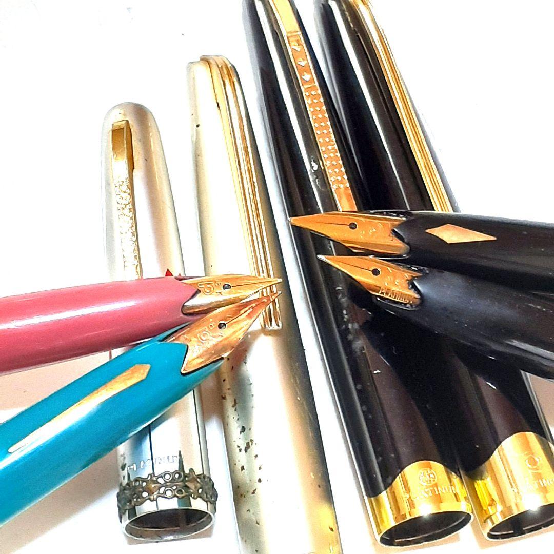 プラチナ PLATINUM ペン先18K 万年筆4本 現状品