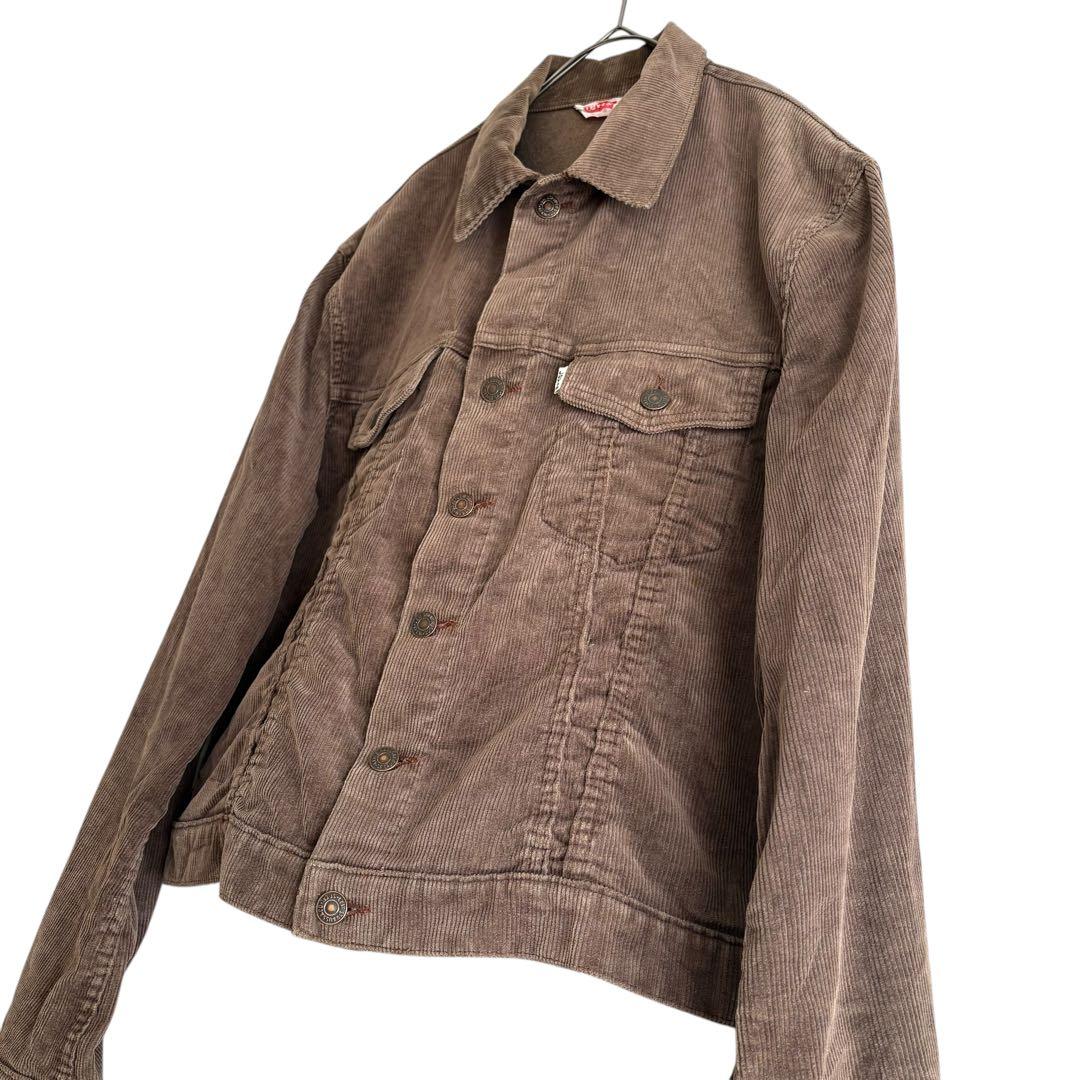 70sフランス製Levi’sコーデュロイジャケット白タブ 小文字eブラウン3rd