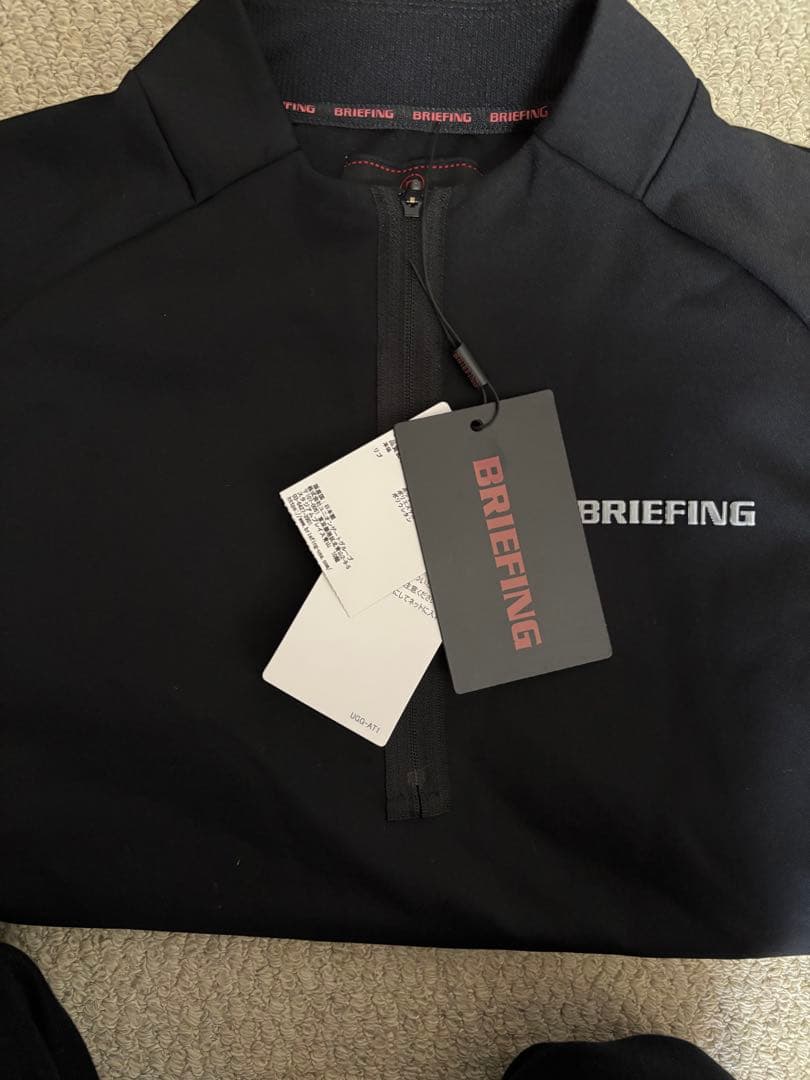 BRIEFING ブラック ハーフジップシャツ Mサイズ