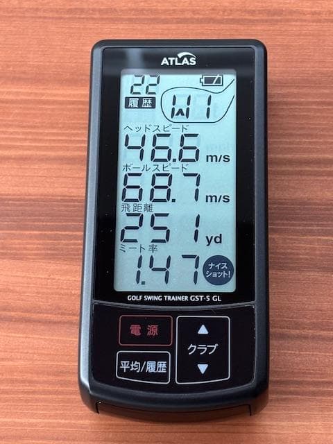 ATLAS GST-5 GL 飛距離・ミート率・ヘッドスピード測定/ケース付