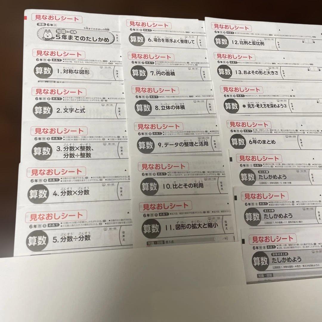 【最新版】小学6年　算数　テスト　答え　令和7年度　１年分