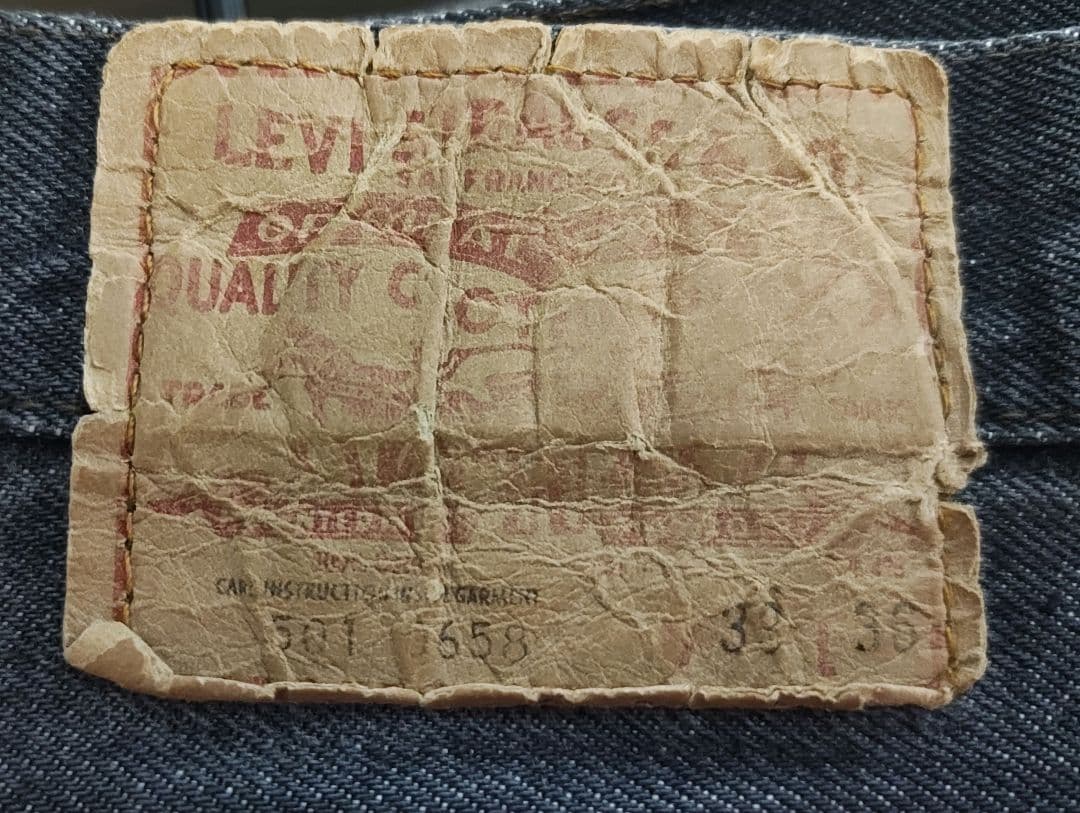き*ん様 希少！84年！ Levi's 501-0658 先染めブラック 内股シ