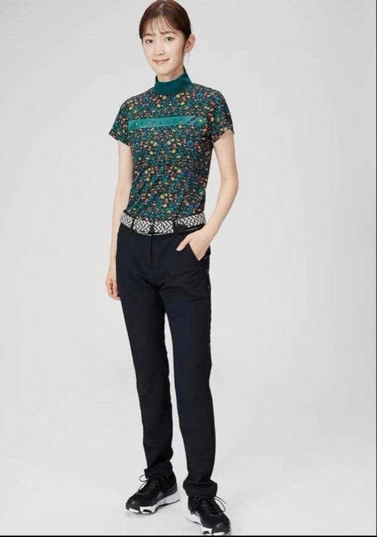 DESCENTE 花柄ハイネックTシャツ Sサイズ 新品