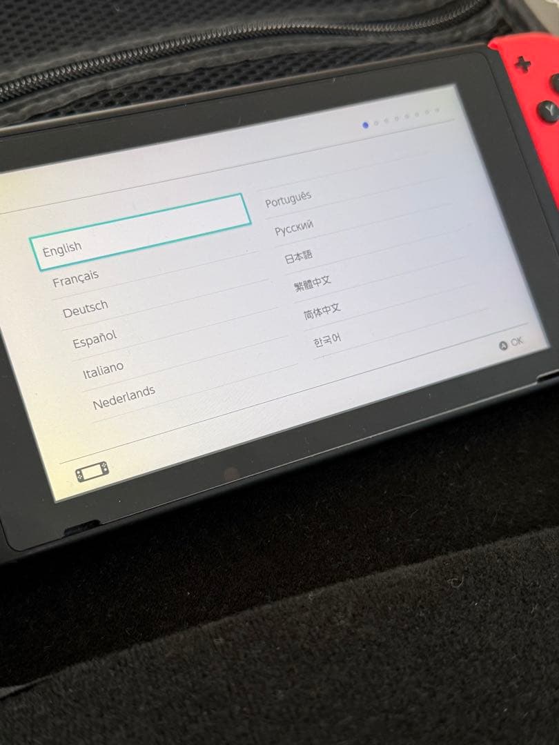 Nintendo Switch 本体 箱付き ブルー/レッド ケース付き
