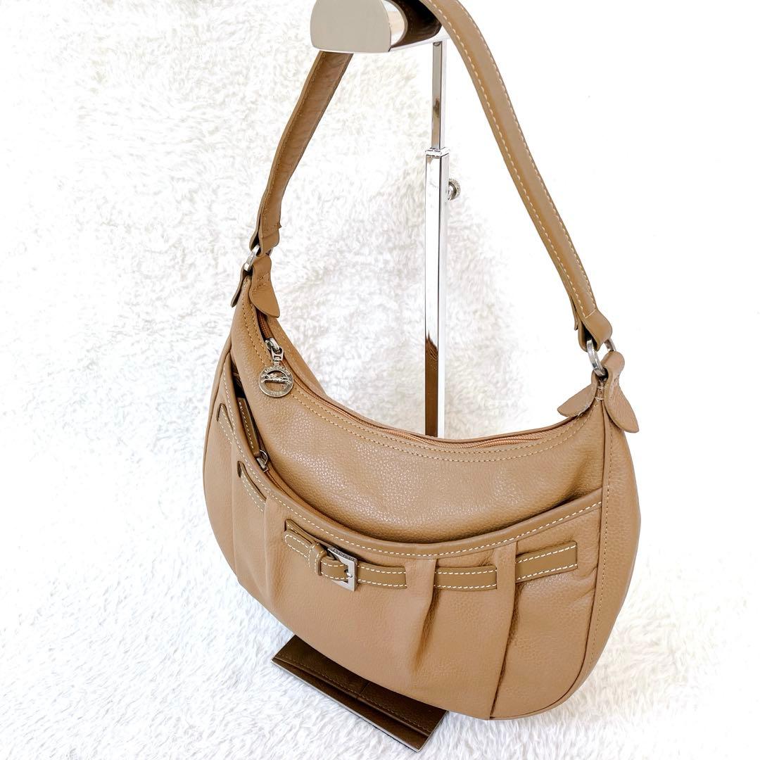 【美品】LONGCHAMP ロンシャン ワンショルダーバッグ レザー フランス製