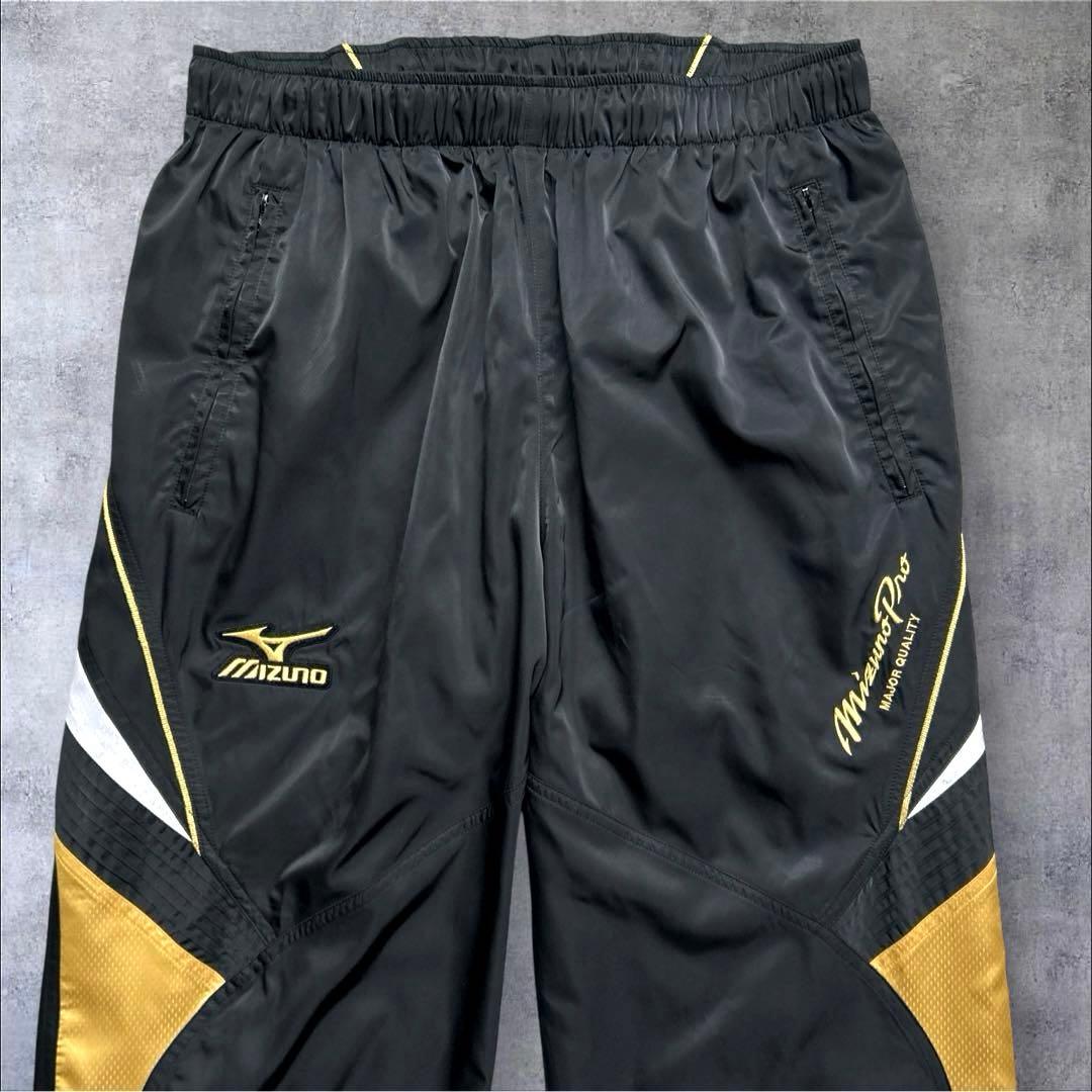 MIZUNO PRO ウインドブレーカー　上下　セットアップ　2XLサイズ　黒金