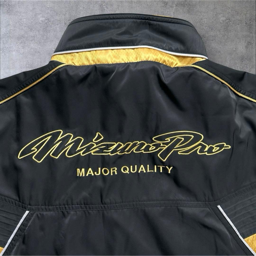 MIZUNO PRO ウインドブレーカー　上下　セットアップ　2XLサイズ　黒金