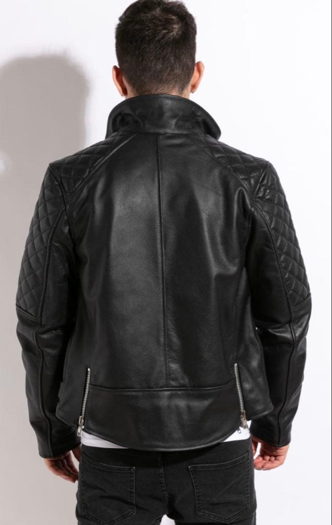 レザー　ライダース　ブラック　XL