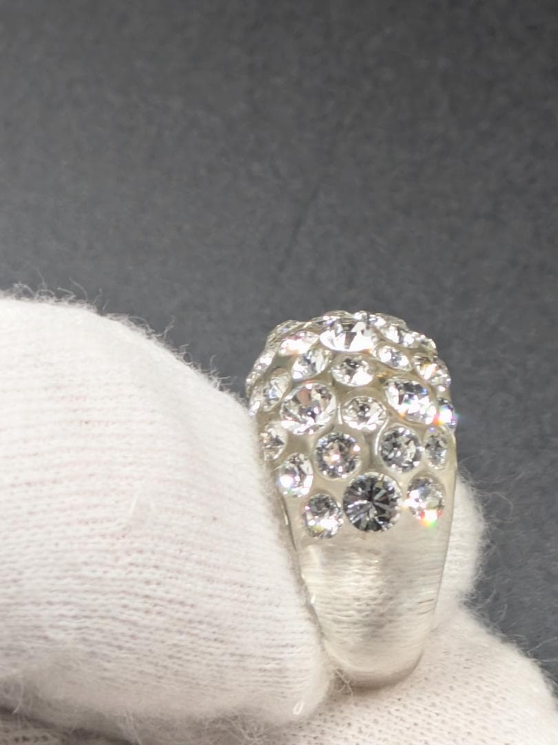 極美品✨ スワロフスキー リング メタル シルバー 1022