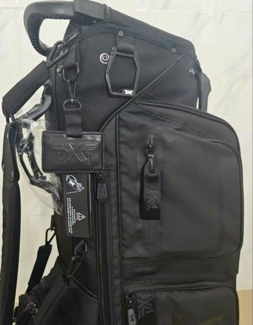 PXG ゴルフ キャディバッグ 6分割 ゴルフバッグ クラブケース 黒