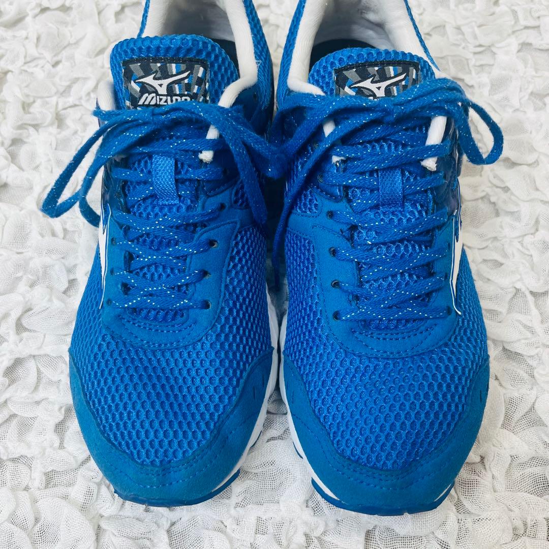 MIZUNOミズノランニングシューズ26青ブルー軽量メッシュ陸上マラソン完売品