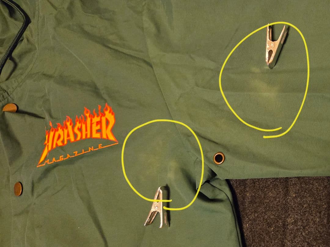 THRASHER FLAMロゴ HOODY COACH JACKET