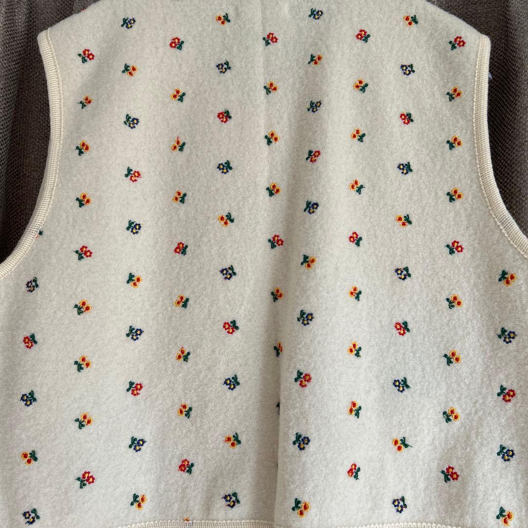 RIER WALKER GILET FLOWER ベスト　アイボリー