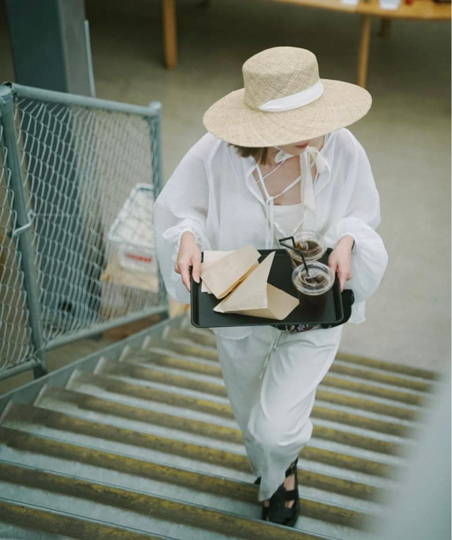swelly Ribbon Straw Hat リボンストローハット　麦わら帽子