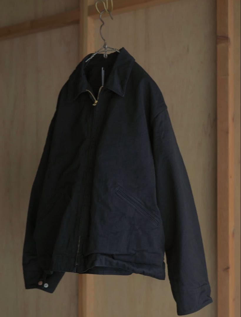 comoli 26ss ブラックデニム ジップショートジャケット 3