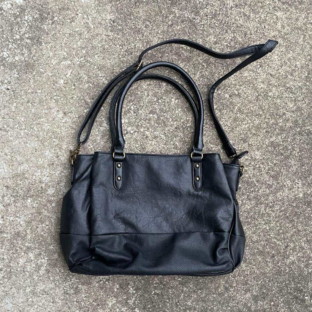 バッグ 00s archive design Leather shoulder bag