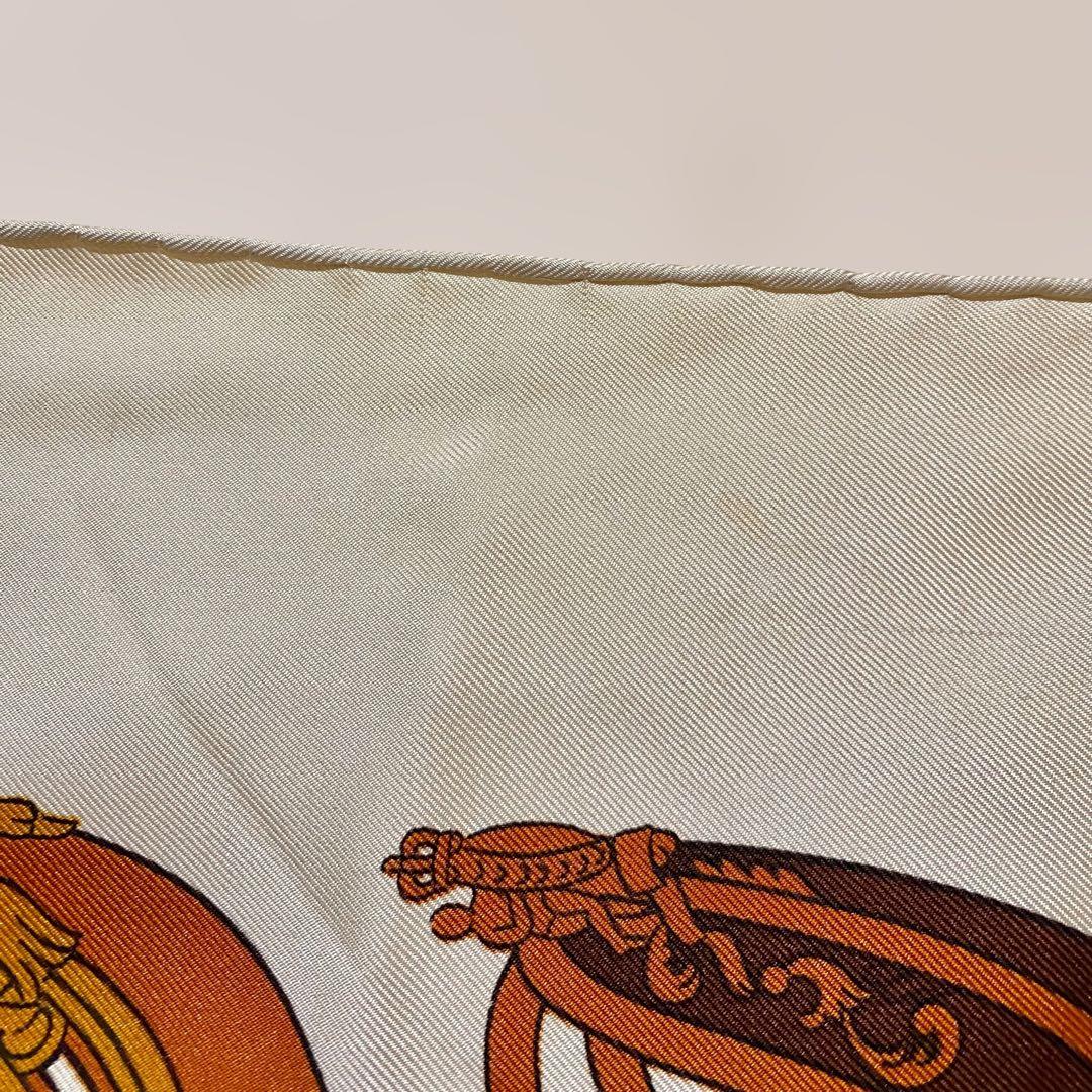 HERMES カレ90 大判シルクスカーフ PROUES 船首像 エルメス