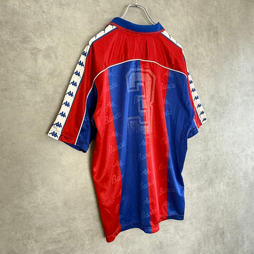 90s Kappa カッパ FCバルセロナ ユニフォーム ゲームシャツ L