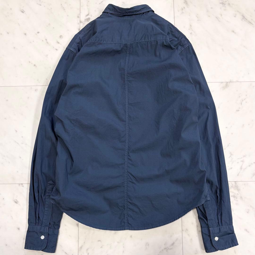 美品♪フランク&アイリーン　LUKE　ルーク　長袖シャツ　コットン　ネイビー系