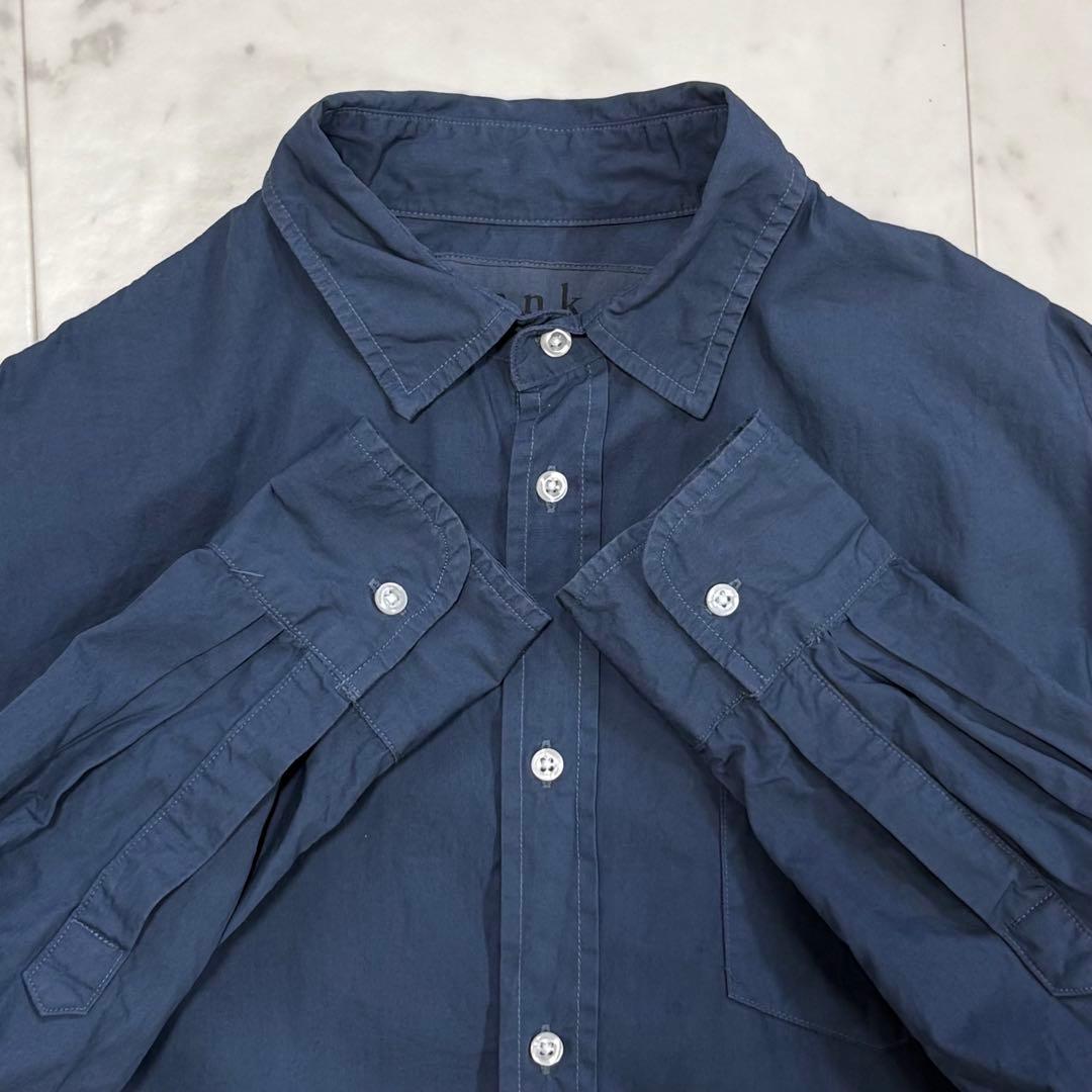 美品♪フランク&アイリーン　LUKE　ルーク　長袖シャツ　コットン　ネイビー系